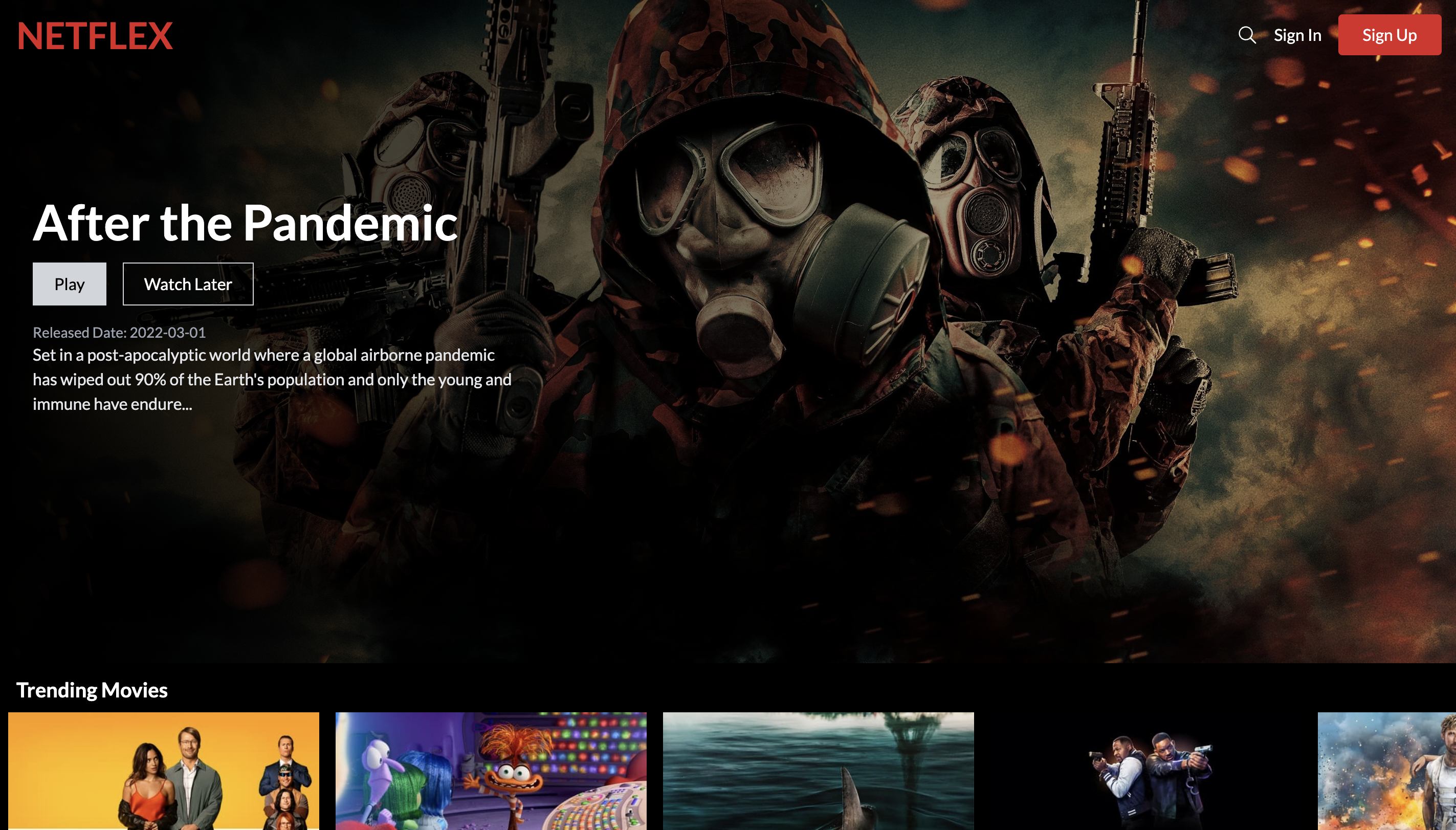 Netflex front page